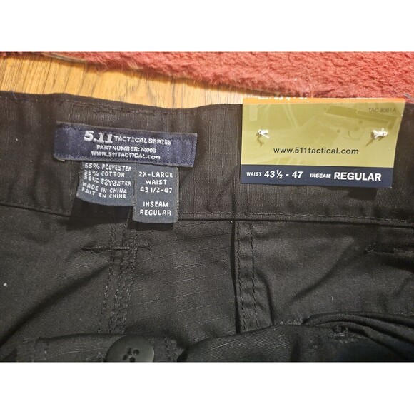 NWT 5.11 Tactical Mens 2XL TDU Adjustable Work Security Pants Black Kneepads - Picture 8 of 10